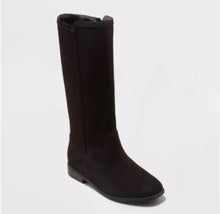 Load image into Gallery viewer, Cat &amp; Jack Mylah Black Tall Kids Boots New Black Boots
