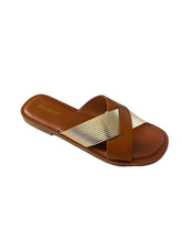 Load image into Gallery viewer, Bamboo Finest-17 Slip on Women&#39;s Cross Strap Sandals
