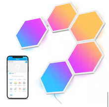 Carregar imagem no visualizador da galeria, Govee Glide Hexagon Smart Color Changing Plug-In Wi-Fi Enabled Integrated LED Light Panels (5-Piece)
