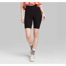 Load image into Gallery viewer, Women&#39;s High-Rise Bike Shorts - Wild Fable Black XS
