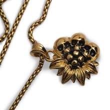 Load image into Gallery viewer, Sunflower Gold Skull Necklace
