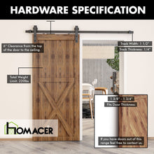 Load image into Gallery viewer, Non-Bypass Sliding Barn Door Hardware Kit - Classic Design Roller
