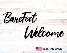 Cargar imagen en el visor de la galería, BareFeet Welcome Metal Word Sign
