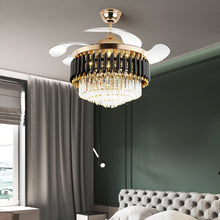 Carregar imagem no visualizador da galeria, Helena Black by Ozarke Smart Fan Chandelier Light
