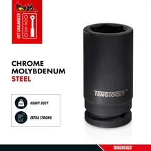 Load image into Gallery viewer, Teng Tools 1 Inch Drive 6 Point Metric Deep Chrome Molybdenum Impact Sockets
