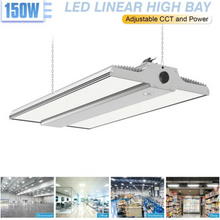 Load image into Gallery viewer, 1.2ft LED Linear High Bay Shop Light - (90W-120W-150W) Selectable Wattage and CCT (3000K/4000K/5000K) - 22,500 Lumens
