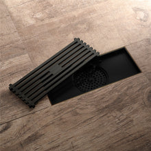 Load image into Gallery viewer, Oil rubbered bronze brass shower drain 4 or 8 inch  with ABS base
