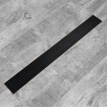 Load image into Gallery viewer, Oil Rubber Bronze Linear shower drain stainless steel material 24 inch with tile insert 2-in-1 cover with hair strainer and adjustment feet

