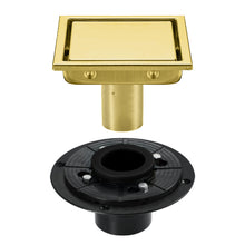 Load image into Gallery viewer, Brushed Gold stainless floor drain 6x6inch
