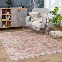 Load image into Gallery viewer, Urpi Rose &amp; Blue Washable Area Rug - Clearance
