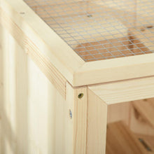 Carregar imagem no visualizador da galeria, 3-Tier Wooden Hamster Cage Mice and Rat Cage Small Animals Hutch with Openable Top, Front Door, Storage Shelf
