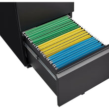 Load image into Gallery viewer, 2 Drawer File Cabinet with Lock, Metal Under Desk Rolling Filing Cabinet fits Letter/Legal/A4 Size for Home Office, Mobile Filing Cabinet, Assemble Required, Black
