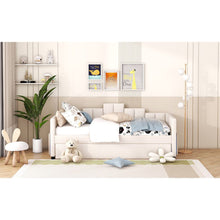 Load image into Gallery viewer, Twin Size Upholstered Daybed with Light and USB Port, Beige
