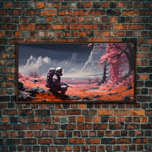 Load image into Gallery viewer, Framed Canvas Print - Stranded - Astronaut Stranded on an Alien Planet, Scifi Wall Art, Science Fiction, Dystopian Space Travel Art
