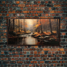 Carregar imagem no visualizador da galeria, Fall Centerpiece Landscape Painting Canvas Print, Autumn Decor, Fall Centerpiece, Fall Home Decor, Fall Wall Decor, Fall Home Decor
