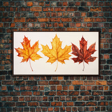 Carregar imagem no visualizador da galeria, Autumn Leaves Centerpiece, Photography Study, Framed Canvas Print, Fall Decor, Autumn Decor, Seasonal Art, Fall Centerpiece, Fall Art
