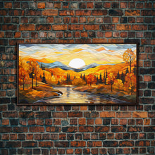 Carregar imagem no visualizador da galeria, Abstract Wall Art, Fall Decor, Autumn Wall Art, Fall Trees, Landscape Art, Canvas Wall Art, Wall Print, Country Home Decor, Thank You Gift
