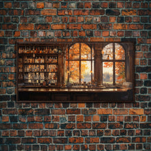 Load image into Gallery viewer, Bar Wall Art, Fall Wall Print, Tavern Art, Canvas Print, Wall Hanging, Panoramic Art, Anniversary Gift, Dining Room Decor, Gaming Wall Decor
