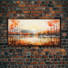 Carregar imagem no visualizador da galeria, Beautiful Sunset Landscape Painting On Canvas, Original Canvas Print Nature Art, Fancy Landscape Wall Art, Bedroom Wall Decor Gifts Boho Art
