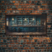 Load image into Gallery viewer, Bar Decor, Prohibition Wall Art, Saloon Wall Art, Canvas Print, Wall Hanging, Panoramic Art, Farmhouse Wall Decor, Kitchen Print, Gift Ideas
