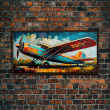 Carregar imagem no visualizador da galeria, Aeroplane Art, Antique Airplane Painting Canvas Print, Framed Canvas Art, Above Sofa Art, Gift for RC Plane Pilot
