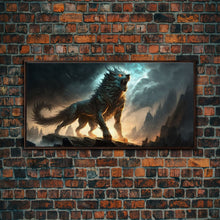 Load image into Gallery viewer, Fenrir, Fenrisúlfr, Norse Mythology, Hróðvitnir, Vánagandr, Vanargand, Fantasy Wolf Art, Nordic Fantasy Art
