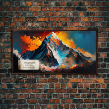 Carregar imagem no visualizador da galeria, Annapurna II, Wall Art, Original Mountain Painting Print, Travel Poster, Mountain Landscape Wall Decor, Abstract Mountain Art
