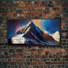 Carregar imagem no visualizador da galeria, Apsarasas Kangri, Wall Art, Original Mountain Painting Print, Travel Poster, Mountain Landscape Wall Decor, Abstract Mountain Art
