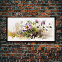 Carregar imagem no visualizador da galeria, Abstract Wildflower Meadow Painting, Colorful Vibrant Botanical Art Prints, Abstract Mixed Media flower Art, Extra Large Painting, Wall Art

