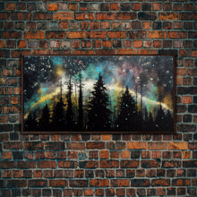 Load image into Gallery viewer, Pine Tree Gift, Forest Landscape Wall Art, Framed Canvas Print, Pine Tree Canvas, Pine Tree Artwork, Pine Tree Canvas Art, Wall Decor
