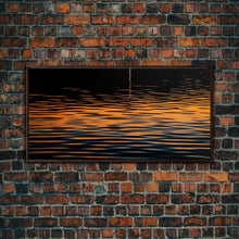 Carregar imagem no visualizador da galeria, Abstract Wall Art, Ripples Art, Abstract Water Wall Decor, Vibrant Art, Panoramic Wall Decor, Canvas Print, Wall Art, Framed Canvas Art
