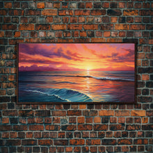 Carregar imagem no visualizador da galeria, Beach Art, Framed Canvas Print, Beach Wall Art, Gift For Him, Above Sofa Art, Centerpiece Art, Wall Decor, Beach Print, Beach Wall Decor
