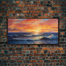 Carregar imagem no visualizador da galeria, Beach Art, Framed Canvas Print, Beach Wall Art, Gift For Him, Above Sofa Art, Centerpiece Art, Wall Decor, Beach Print, Beach Wall Decor
