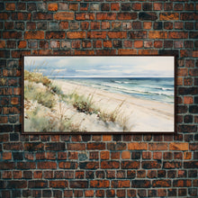 Load image into Gallery viewer, Framed Ocean Art, Beach Wall Art, Canvas Print, Framed Wall Art, Living Room Wall Decor, Abstract Landscape Art, Beach Painting
