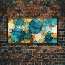 Carregar imagem no visualizador da galeria, Abstract Wall Art, Green Abstract Print, Vibrant Abstract, Panoramic Art, Wall Art, Canvas Art, Landscape Art, Welcome Home Gift, Room Decor
