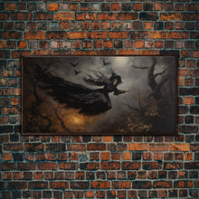 Cargar imagen en el visor de la galería, Cool Witch Art, Pagan Art, Framed Canvas Print, Halloween Wall Art, Witch Poster, Halloween Decoration, Witch Print, Halloween Witch
