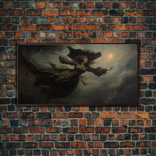 Load image into Gallery viewer, Witch Art Print, Framed Canvas, Halloween Art, Witch Wall Art, Witchy Art, Witch Wall Decor, Witch Sign, Wiccan Art, Gothic Victorian Art
