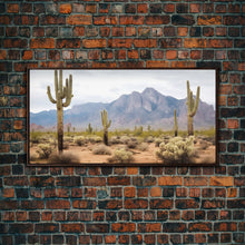 Load image into Gallery viewer, Desert Wall Art, Desert Decor, Framed Canvas Print, Desert Photography, Cactus Wall Art, Southwestern Decor, Landscape Prints, Boho Wall Art
