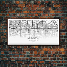 Carregar imagem no visualizador da galeria, Arlington Street Map, Texas Map, Map Print, Modern Art, Wall Art, Canvas Print, Travel Art, Apartment Décor, Summer Gift, Laundry Room Décor
