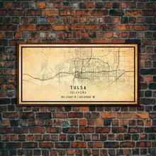 Load image into Gallery viewer, Tulsa Map Art - Oklahoma - Custom Tulsa City Streets Map Print -  University of Tulsa - Home Office Decor Tulsa Map Decor Oklahoma Wall Art

