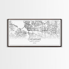 Cargar imagen en el visor de la galería, Chesapeake Street Map, Virginia Map, Map Print, Modern Art, Wall Art, Canvas Art, Gift For Friend, Teen Bedroom Décor, Rustic Mantle Décor
