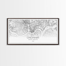 Cargar imagen en el visor de la galería, Cincinnati Street Map, Ohio Map, Map Print, Modern Art, Wall Art, Canvas Art, Garage Art, Educational Wall Art, Above Desk Décor, Room Décor

