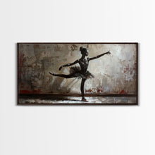 Carregar imagem no visualizador da galeria, Ghostly Ballerina Framed Canvas Print, Halloween Decor, Spooky Vibes Wall Art
