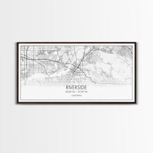 Load image into Gallery viewer, Riverside City Map, California Art, Map Print, Minimalist Wall Art, Wall Art, Canvas Art, Panoramic Wall Art, Gift For Graduation, Room Art
