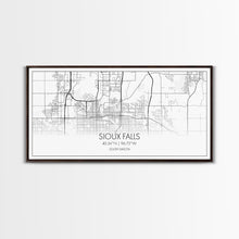 Load image into Gallery viewer, Sioux Falls City Map, South Dakota Art, Map Print, Modern Wall Art, Wall Art, Canvas Art, Large Wall Art, Unique Wall Décor, Office Prints
