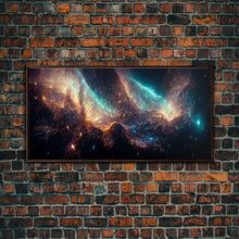 Carregar imagem no visualizador da galeria, Galaxy canvas print, trippy stars and night sky, universe, cool wall art, unique wall art
