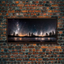 Carregar imagem no visualizador da galeria, Canvas Wall Art Landscape Mountains Nature Painting Prints Minimalist Modern Home Artwork Decoration Night Sky With Stars

