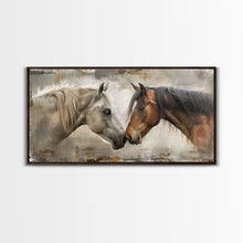 Load image into Gallery viewer, Cowboy Riding in Desert Landscape, Framed Canvas Print for Rustic Living Room Decor, Western Art for Home and Bedroom Decoration
