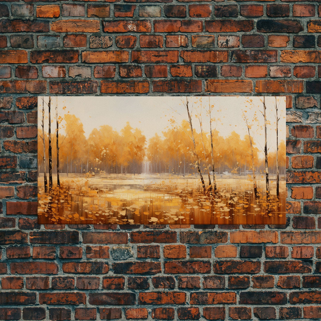 Fall Centerpiece Landscape Painting Canvas Print, Autumn Decor, Fall Centerpiece, Fall Home Decor, Fall Wall Decor, Fall Home Decor