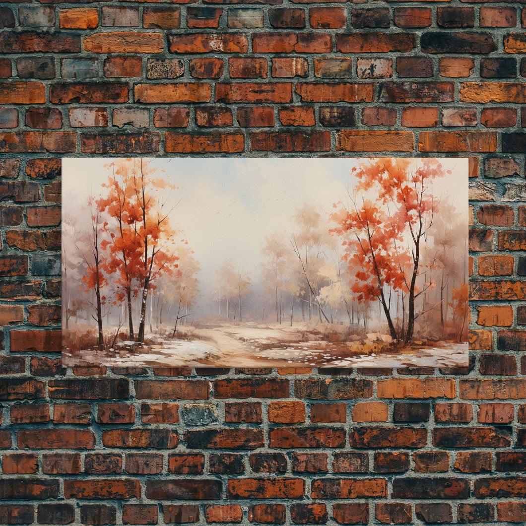 Fall Centerpiece Landscape Painting Canvas Print, Autumn Decor, Fall Centerpiece, Fall Home Decor, Fall Wall Decor, Seasonal Decor
